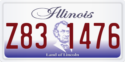 IL license plate Z831476