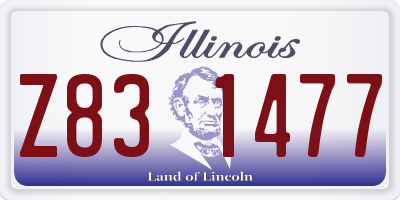 IL license plate Z831477