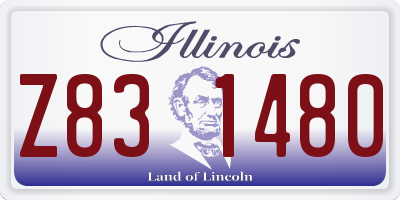IL license plate Z831480