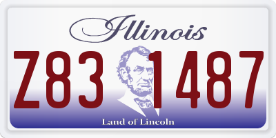 IL license plate Z831487