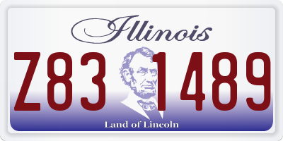 IL license plate Z831489