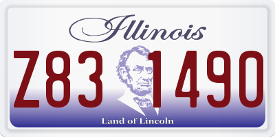 IL license plate Z831490