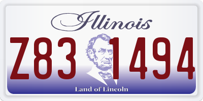 IL license plate Z831494