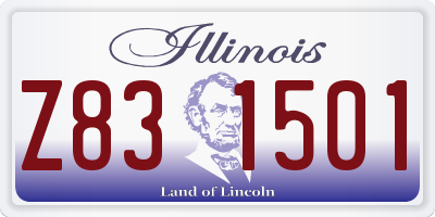 IL license plate Z831501