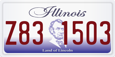 IL license plate Z831503
