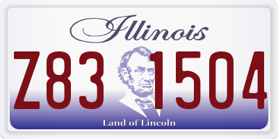 IL license plate Z831504