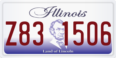 IL license plate Z831506