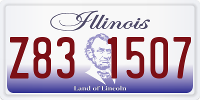 IL license plate Z831507