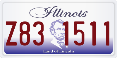 IL license plate Z831511