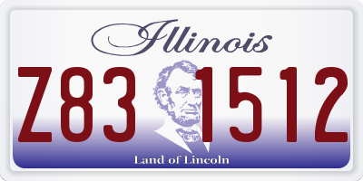 IL license plate Z831512