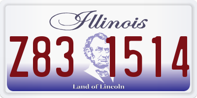 IL license plate Z831514