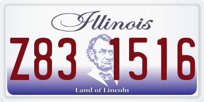 IL license plate Z831516