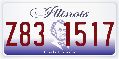 IL license plate Z831517