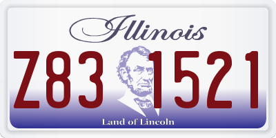 IL license plate Z831521