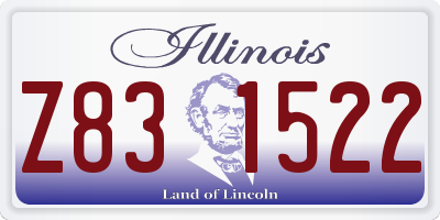IL license plate Z831522