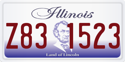 IL license plate Z831523