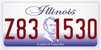 IL license plate Z831530