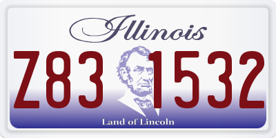 IL license plate Z831532