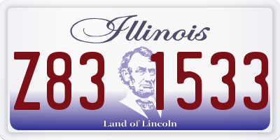 IL license plate Z831533
