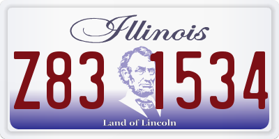 IL license plate Z831534