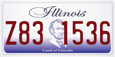IL license plate Z831536