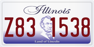 IL license plate Z831538