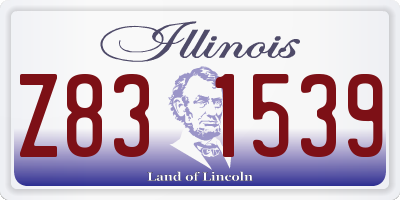 IL license plate Z831539