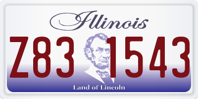 IL license plate Z831543