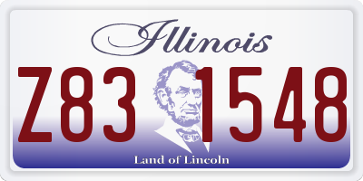 IL license plate Z831548