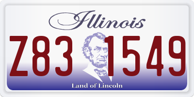 IL license plate Z831549