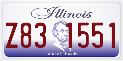 IL license plate Z831551