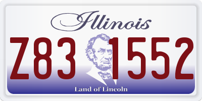 IL license plate Z831552