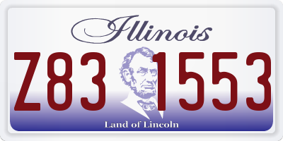 IL license plate Z831553