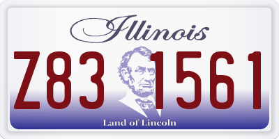IL license plate Z831561