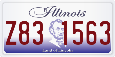 IL license plate Z831563