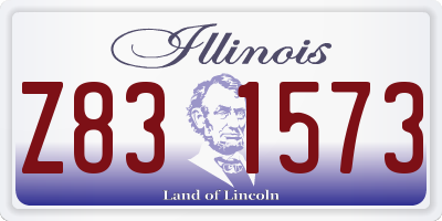 IL license plate Z831573