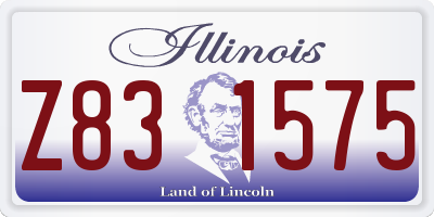 IL license plate Z831575