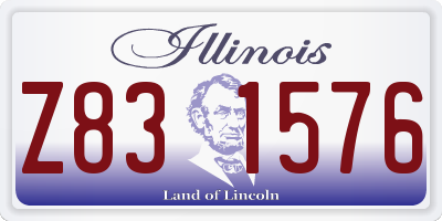 IL license plate Z831576