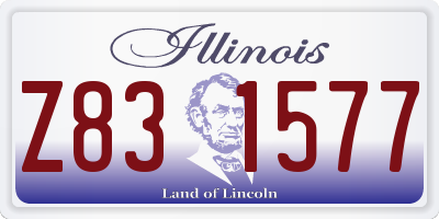 IL license plate Z831577