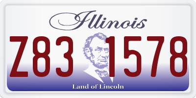 IL license plate Z831578