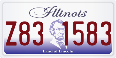 IL license plate Z831583