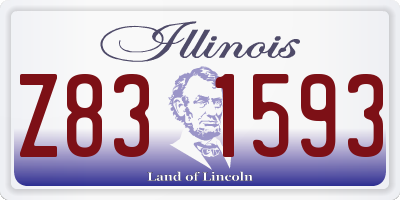 IL license plate Z831593