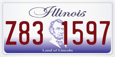 IL license plate Z831597