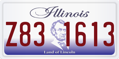 IL license plate Z831613