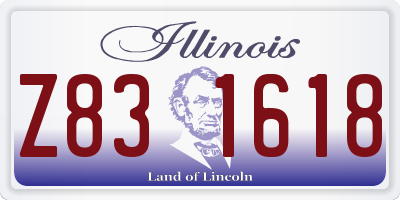 IL license plate Z831618