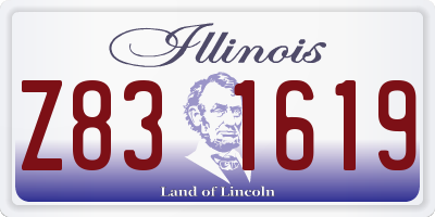 IL license plate Z831619