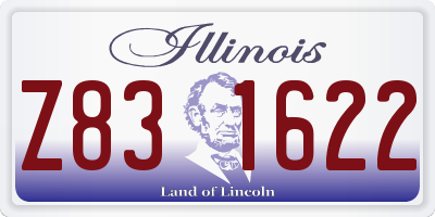 IL license plate Z831622