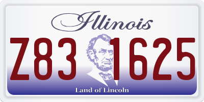 IL license plate Z831625