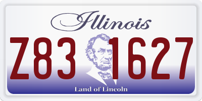 IL license plate Z831627
