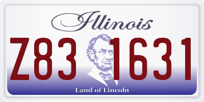 IL license plate Z831631